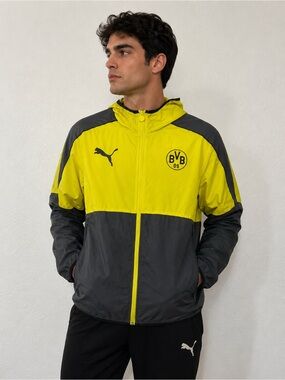 Puma Men’s Yellow & Gray BVB Windbreaker Jacket